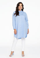 Blouse-dress POPLIN STRETCH - light blue - #2