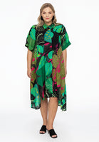 Dress A-line SPLITLEAVE - green  - #2