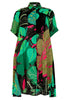 Dress A-line SPLITLEAVE - green  - #3