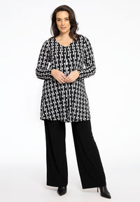 Tunic V-neck Pleat BETA - black - #2