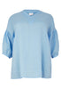 Tunic V-neck LINEN - light blue - #4