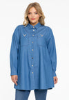 Blouse swing CHAMBRAY - blue