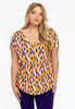 Tunic V-neck HARLEQUIN - orange 