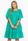 Dress flounces SOFT COTTON - green