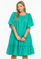 Dress flounces SOFT COTTON - green - #1