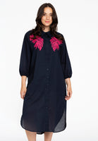 Dress embroided SOFT COTTON - blue - #1