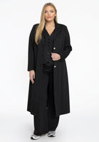 Blazer long PINSTRIPE - black  - #1