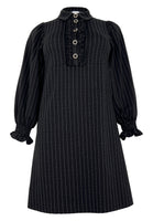 Dress ruffles PINSTRIPE - black - #4