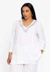 Tunic strass LINEN - white