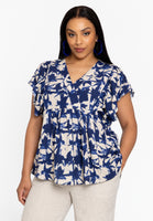 Tunic frills TESSA - blue - #1