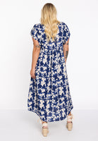 Dress long frill TESSA - blue - #3