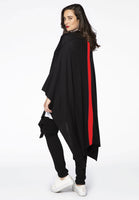 Poncho knitted - red  - #3