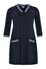 Dress DOLCE stripe rib binding - blue - #4