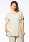 Blouse star LINEN - green - #1