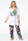 Tunic leave wide bottom COTTON - white - #2