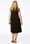 Dress A-line COTTON STRETCH - black - #3