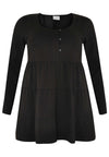 Tunic frilled ORGANIC COTTON - black - #4