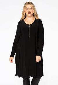 Tunic zipper neckline DOLCE - black - #1
