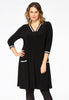 Tunic striped trim DOLCE - black 