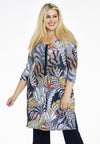Tunic beaded placket BATIK - blue - #1