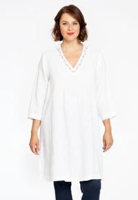 Tunic pintucks LINEN - white - #1