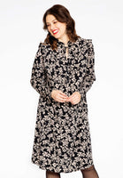 Dress grandad collar EMILY - black  - #1