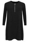 Dress lurex with zipper RIB - black - #4