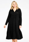 Dress with frill SILVER CRUSH - black - #1