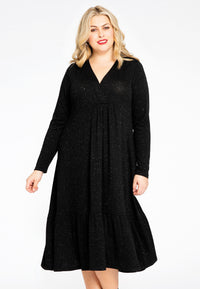 Dress with frill SILVER CRUSH - black - #1