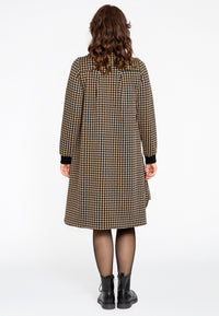 Dress with zipper PIED DE POULE - black - #3
