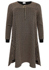 Dress with zipper PIED DE POULE - black - #4
