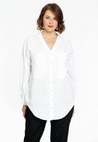 Blouse oversized LINEN - white  - #1