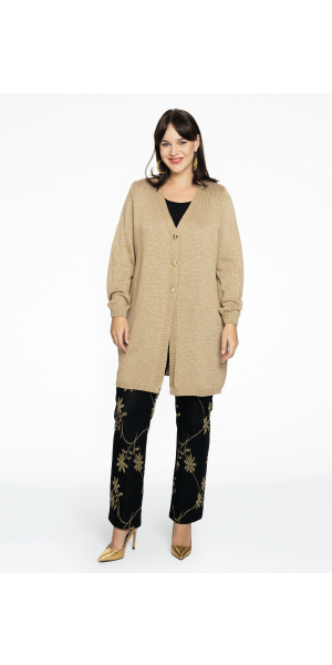 Yoek | Cardigan GOLD LUREX