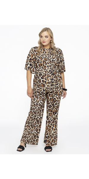 Yoek | Trousers wide LEOPARD