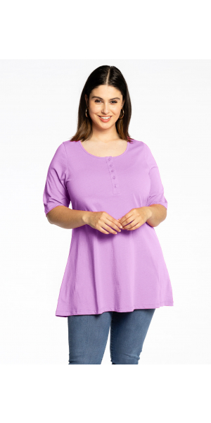 Yoek | Tunic flare fit COTTON