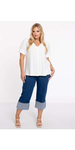 Yoek | Jeans 4 pocket turn-up crop