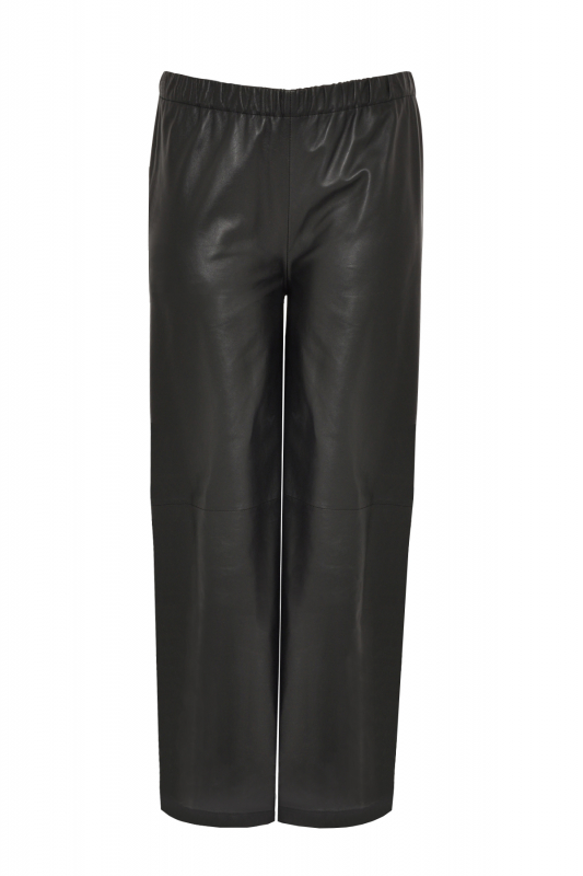 Trousers wide leather