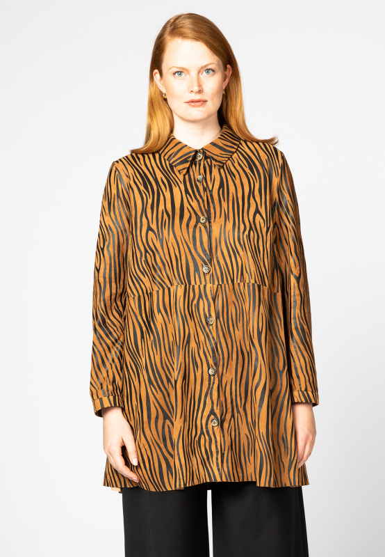 Blouse A-line tiger LEATHER